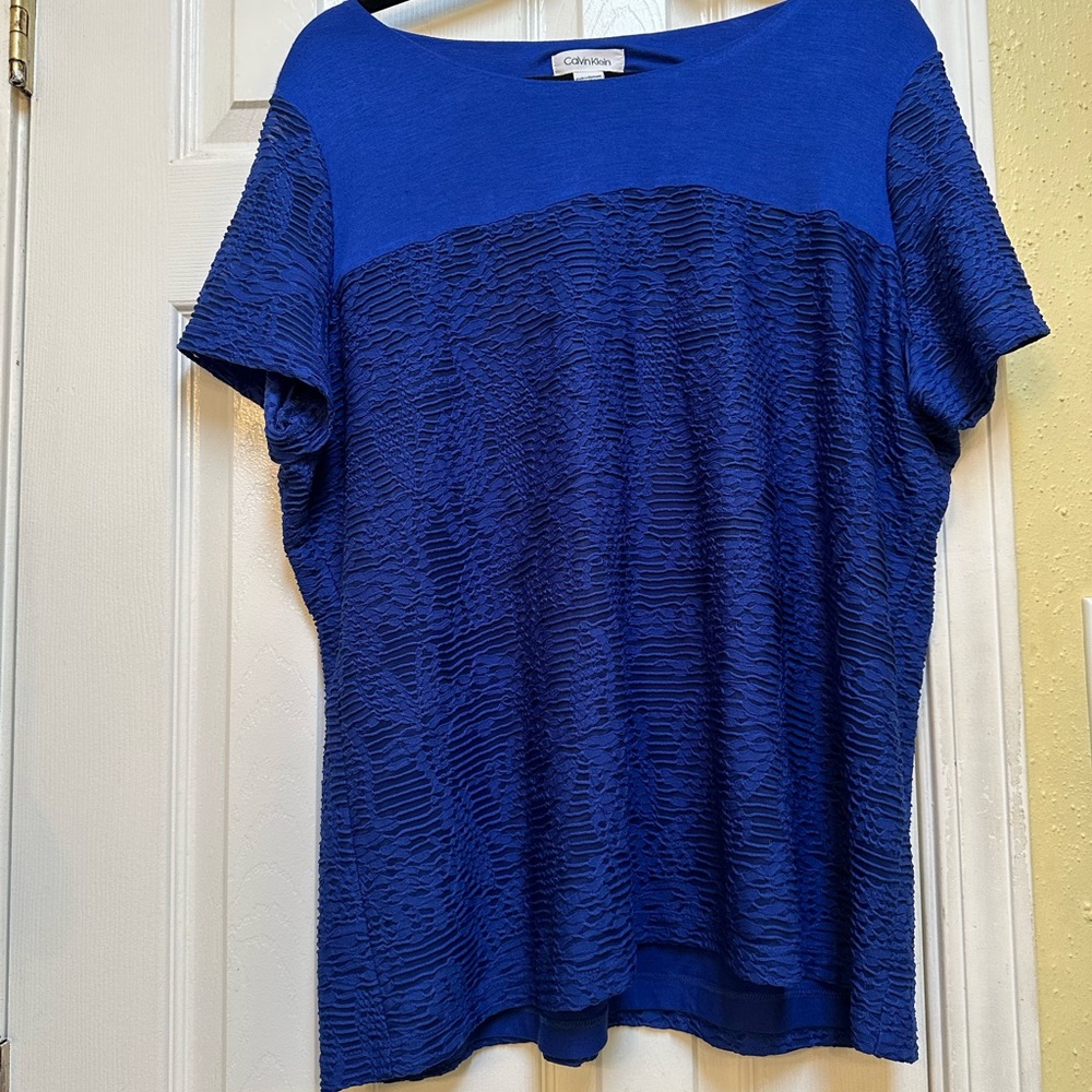 Calvin Klein Blue Short Sleeve Top